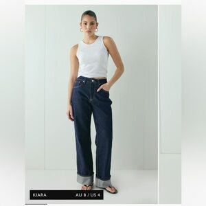 VRG GRL manon mid rise denim jeans indigo